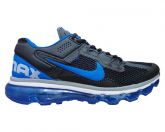 Tênis Nike Air Max 2013 Preto e Royal MOD:10831 Lançamento