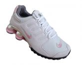 Tênis Nike Shox NZ Branco e Rosa MOD:10784