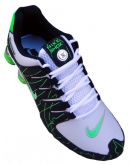 Tênis Nike Shox NZ Branco Preto e Verde cromado MOD:10280